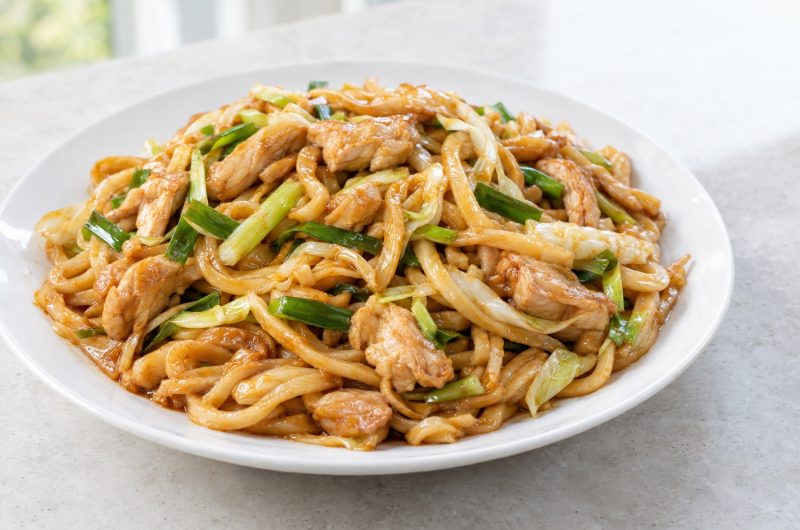 Udon sautées au poulet
